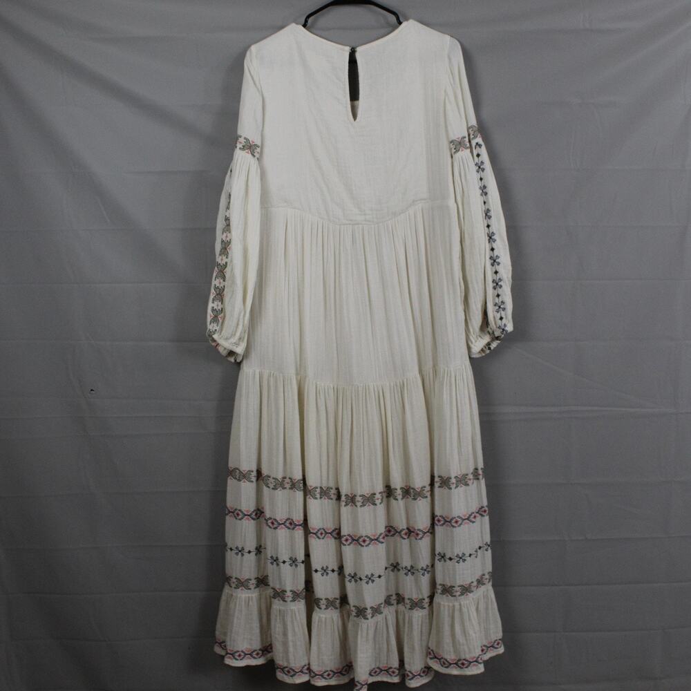 Anthropologie White and Gray Maxi Dress - Picture 9 of 14